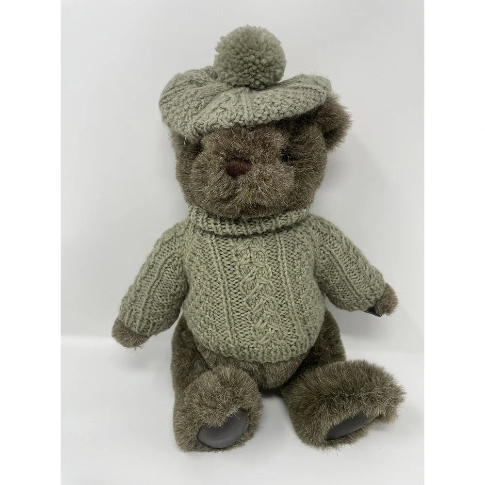 Vintage Gund 1982 Golf Teddy Bear Golf Hat Sweater Leather Paws Jointed